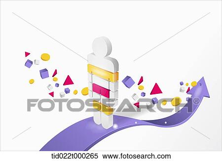 human body made of colorful figures View Large Illustration Stock Illustration - human body made of colorful figures . Fotosearch
