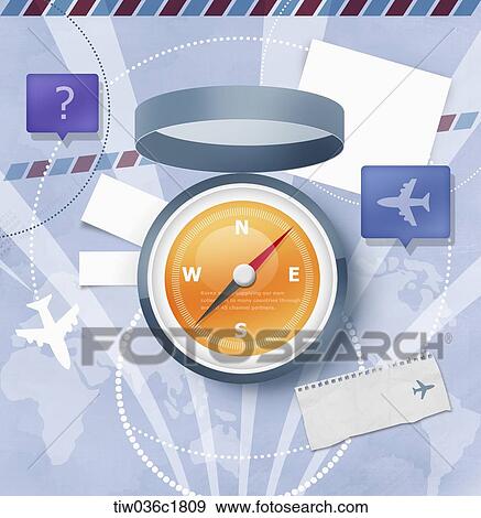 Stock Illustration - Illustration of compass. Fotosearch
