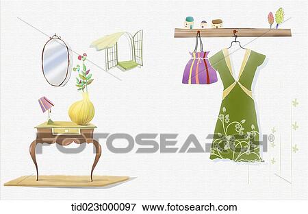 illustration of lady's dress roo View Large Illustration Stock Illustration - illustration of lady's dress roo. Fotosearch