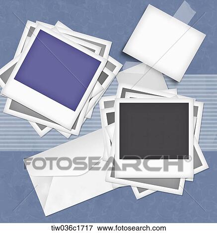 Illustration of photo album borders in polaroid photo design from an envelope View Large Illustration Stock Illustration - Illustration of photo album borders in polaroid photo design from an envelope. Fotosearch