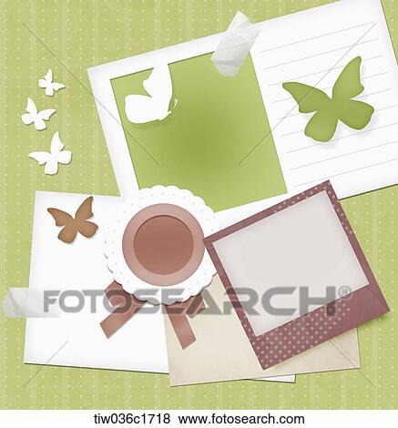 Stock Illustration - Illustration of photo album borders in photo cards designs. Fotosearch