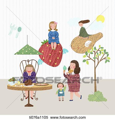 illustration of pregnant mothers eating a lot of foods View Large Illustration Stock Illustration - illustration of pregnant mothers eating a lot of foods. Fotosearch