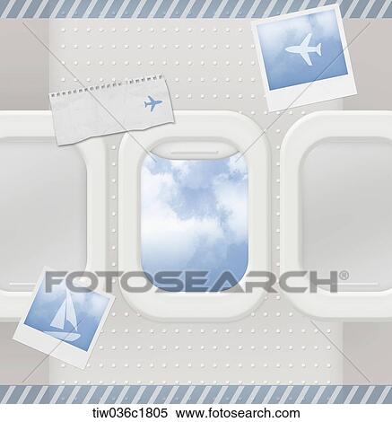 Illustration of templates for letter in airplane windows design View Large Illustration Stock Illustration - Illustration of templates for letter in airplane windows design. Fotosearch