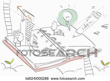 illustration of writing with a pen on the notebook View Large Illustration Stock Illustration - illustration of writing with a pen on the notebook. Fotosearch