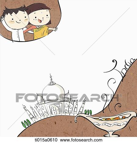 Indian traditonal illustration letter border View Large Illustration Clipart - Indian traditonal illustration letter border. Fotosearch