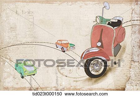 motor scooter background View Large Illustration Clipart - motor scooter background. Fotosearch