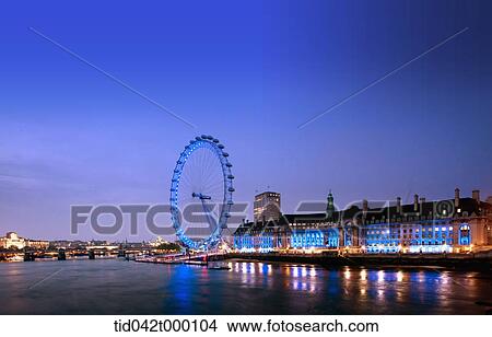 night view of London Eye in London, United Kingdom View Large Illustration Stock Illustration - night view of London Eye in London, United Kingdom. Fotosearch