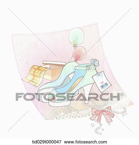 open toe pumps background View Large Illustration Stock Illustration - open toe pumps background. Fotosearch