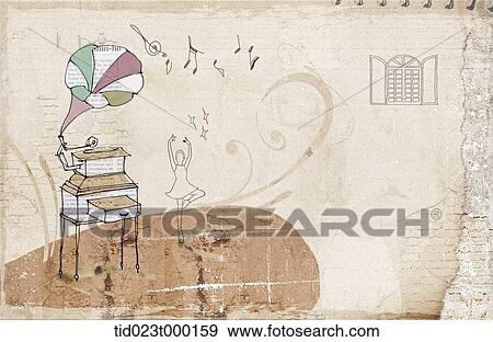 phonograph background View Large Illustration Stock Illustration - phonograph background. Fotosearch