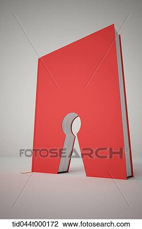 Drawing - red book missing a piece in the bottom . Fotosearch