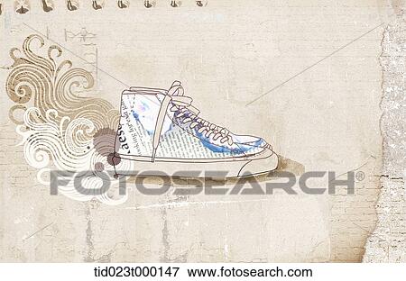 Stock Illustration - sneakers background. Fotosearch