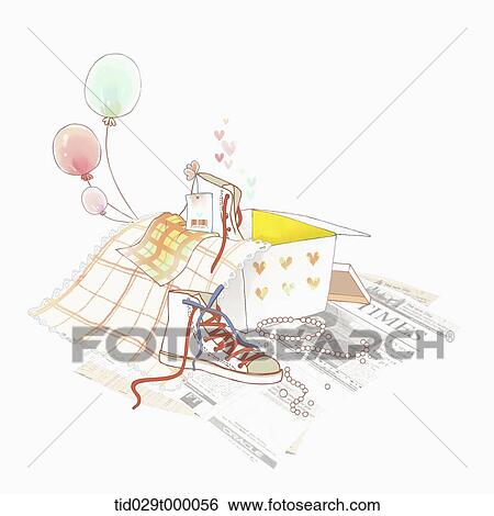 Stock Illustration - sneakers background. Fotosearch