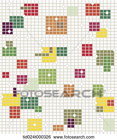 square pattern with color View Large Illustration Stock Illustration - square pattern with color . Fotosearch