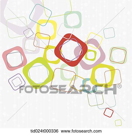 Stock Illustration - square pattern with color . Fotosearch