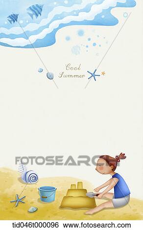 summer sea background View Large Illustration Stock Illustration - summer sea background. Fotosearch