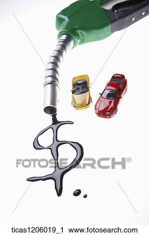 A green gas pump pouring out a dollar sign of oil next to a red and a yellow sports car View Large Photo Image Stock Image - A green gas pump pouring out a dollar sign of oil next to a red and a yellow sports car. Fotosearch