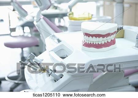 A picture of a false teeth on dental furniture View Large Photo Image Stock Image - A picture of a false teeth on dental furniture. Fotosearch