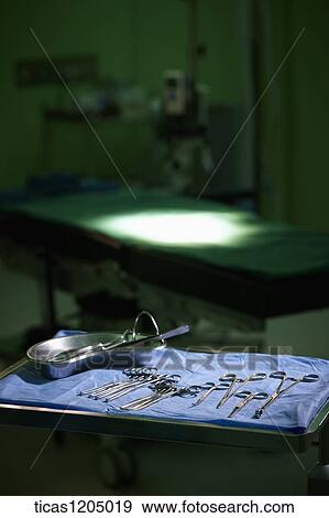 Stock Photo - A picture of surgery scissors in different sizes. Fotosearch