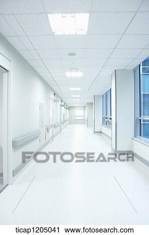 An empty hospital corridor View Large Photo Image Stock Image - An empty hospital corridor. Fotosearch