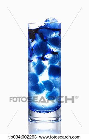 blue water with ice balls in the glass View Large Photo Image Stock Image - blue water with ice balls in the glass. Fotosearch