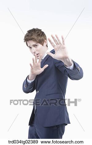 businessman taking a back step View Large Photo Image Stock Photo - businessman taking a back step . Fotosearch
