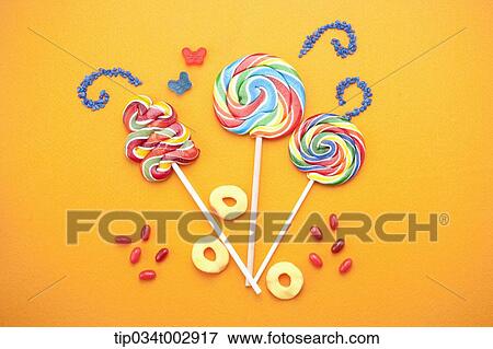 jelly beans and lollipops View Large Photo Image Stock Photo - jelly beans and lollipops. Fotosearch