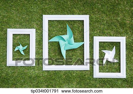 Stock Image - pinwheels in the frames. Fotosearch