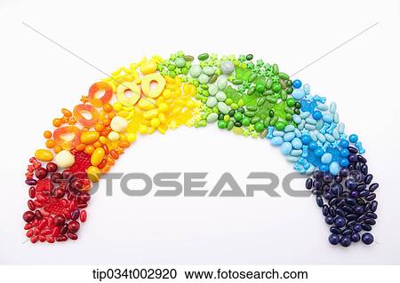 rainbow made of jelly beans View Large Photo Image Stock Image - rainbow made of jelly beans. Fotosearch