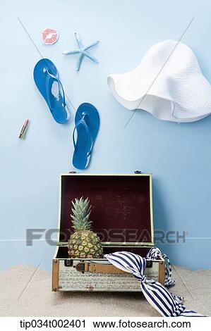 Stock Image - summer vacation items for woman. Fotosearch