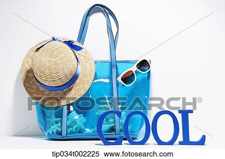 sunglasses, hat, and summer vacation bag View Large Photo Image Stock Photography - sunglasses, hat, and summer vacation bag. Fotosearch