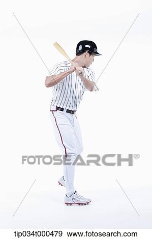 A baseball player swing the bat View Large Photo Image Stock Photo - A baseball player swing the bat. Fotosearch