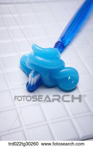 A blue tooth brush with tooth paste on View Large Photo Image Stock Image - A blue tooth brush with tooth paste on . Fotosearch