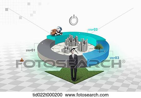 A businessman and business performance chart View Large Photo Image Stock Image - A businessman and business performance chart. Fotosearch