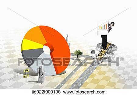 A businessman and business performance chart View Large Photo Image Stock Photo - A businessman and business performance chart. Fotosearch