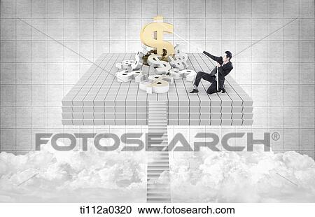 A businessman pulling the dollar with the rope View Large Photo Image Stock Image - A businessman pulling the dollar with the rope. Fotosearch