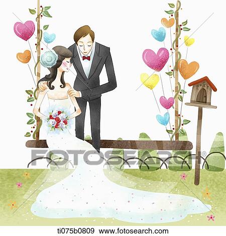 A couple in wedding dress and tuxedo View Large Photo Image Stock Photo - A couple in wedding dress and tuxedo. Fotosearch