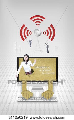 A girl student from the web-based educational environment View Large Photo Image Stock Photo - A girl student from the web-based educational environment. Fotosearch