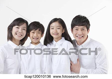 Stock Photograph - A happy family . Fotosearch