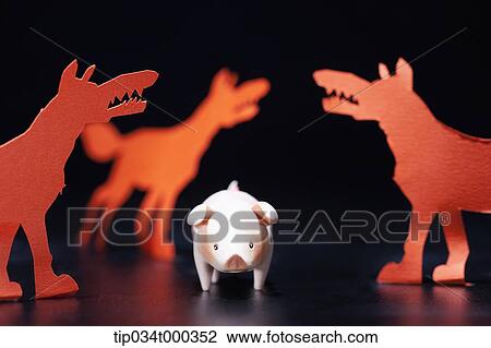A little pig around the scaring wolves View Large Photo Image Stock Image - A little pig around the scaring wolves. Fotosearch