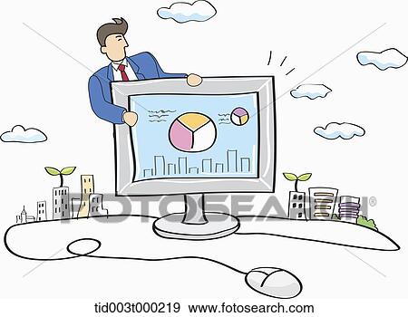 A man and chart with green buildings View Large Photo Image Stock Photo - A man and chart with green buildings. Fotosearch