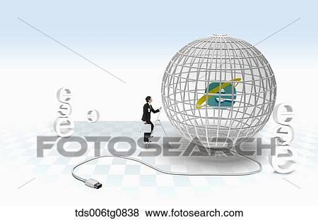 A man climbing ladder to internet mark View Large Photo Image Stock Photo - A man climbing ladder to internet mark. Fotosearch