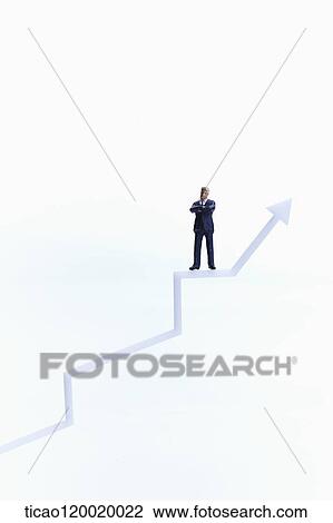 A man figure on the rising chart View Large Photo Image Stock Image - A man figure on the rising chart. Fotosearch