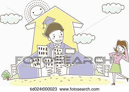 A man holding around buildings View Large Photo Image Stock Image - A man holding around buildings. Fotosearch
