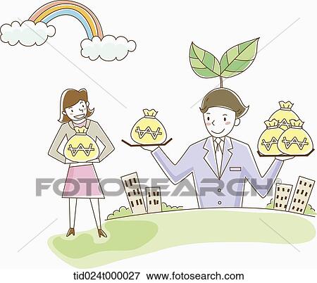A man weighting money with green leaf View Large Photo Image Stock Photo - A man weighting money with green leaf. Fotosearch