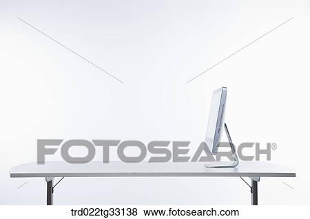 A monitor on the desk View Large Photo Image Stock Photo - A monitor on the desk. Fotosearch