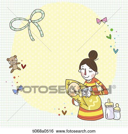 Stock Photograph - A mother feeding the baby . Fotosearch