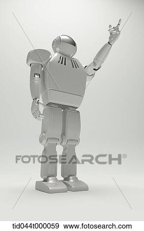 A robot pointing to the front View Large Photo Image Stock Photo - A robot pointing to the front . Fotosearch