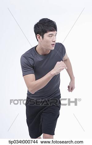 Picture - A running man . Fotosearch