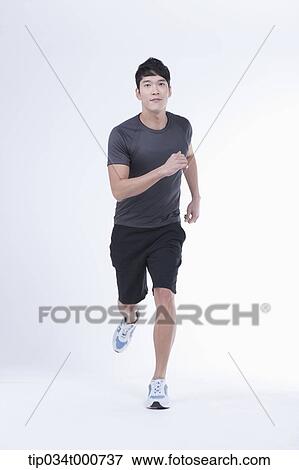 Stock Photo - A running man . Fotosearch