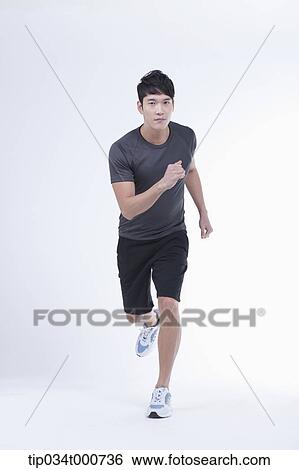 Stock Photograph - A running man . Fotosearch